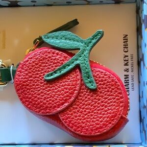 NIB Piper K Cherry/Tomato Coin Purse Keychain